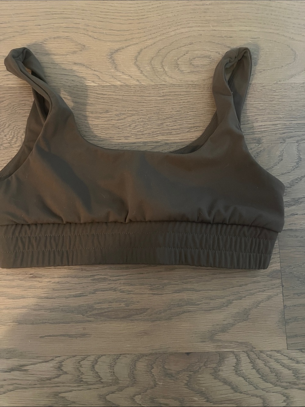 Daily Drills Olive Green Scoop Swim Bralette